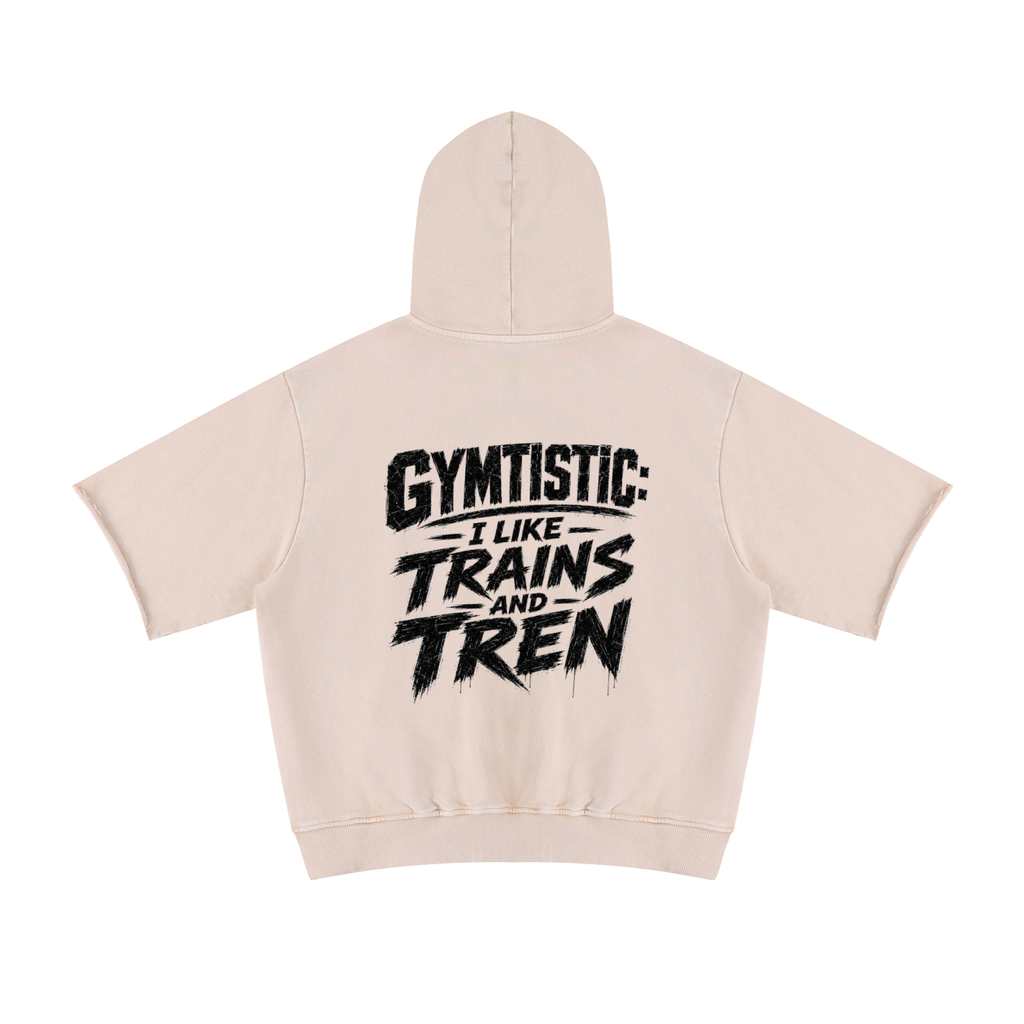 Mineral Wash Short Sleeve Hoodie