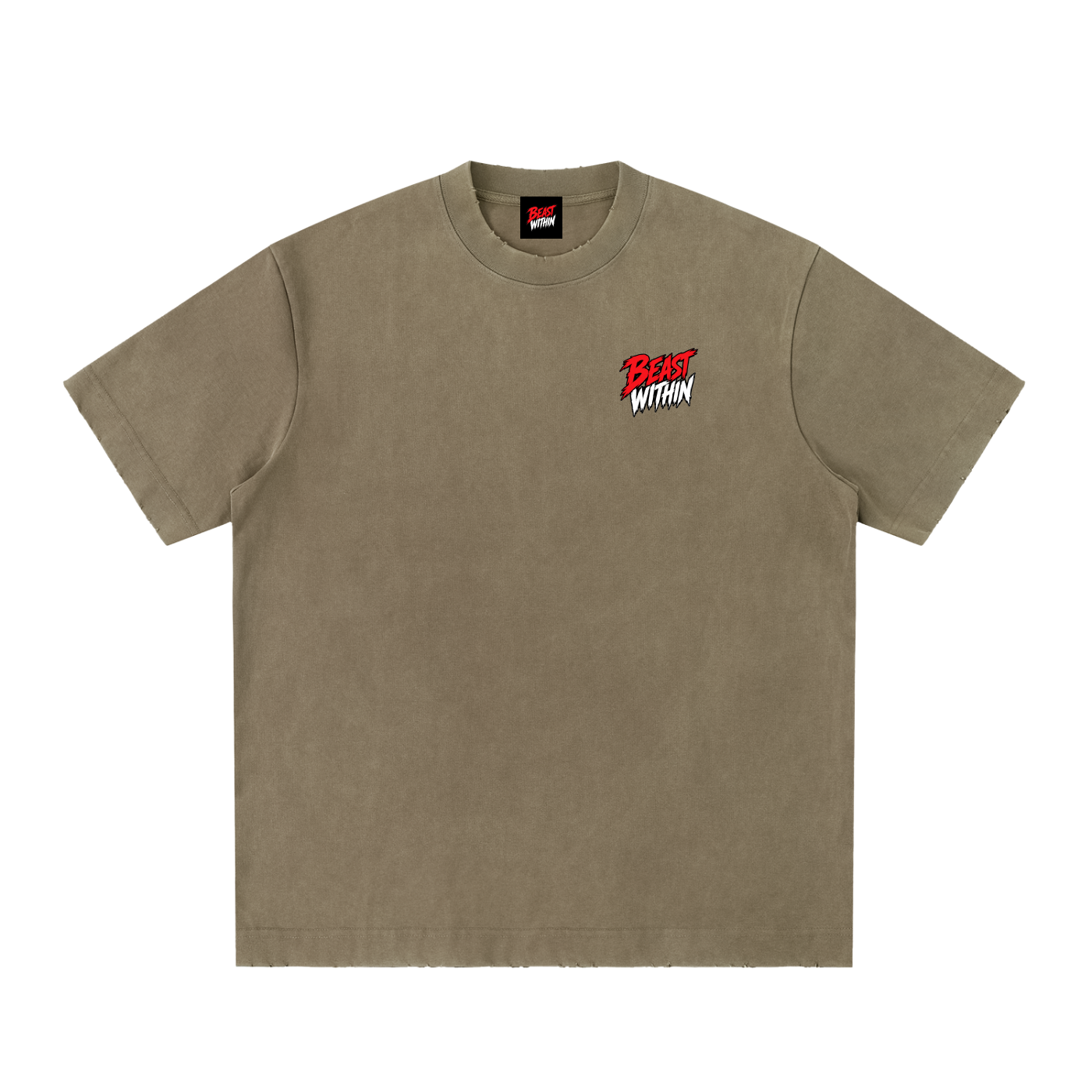 Heavyweight Frayed T-Shirt - Curling