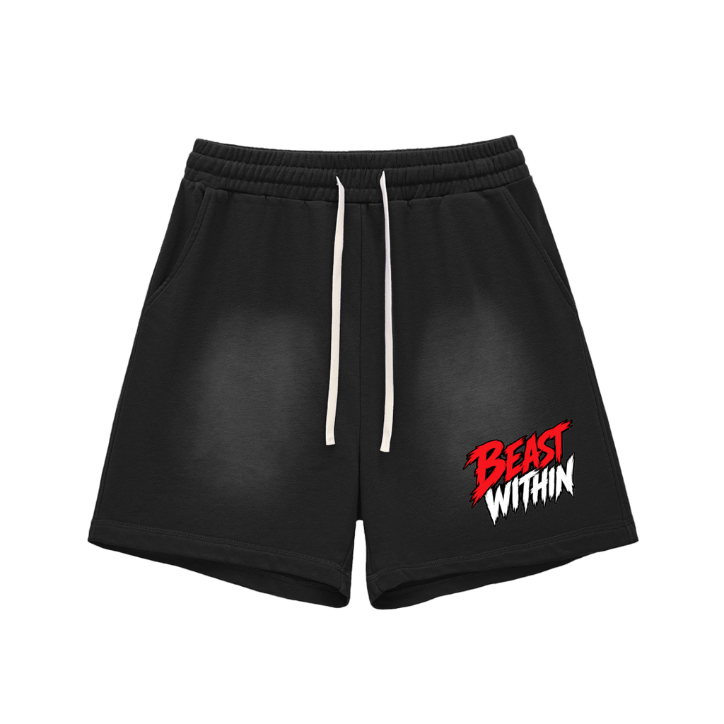 Branded Cotton Shorts - Raw Edge