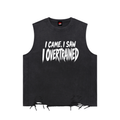 Snow Washed Raw-Hem Tank