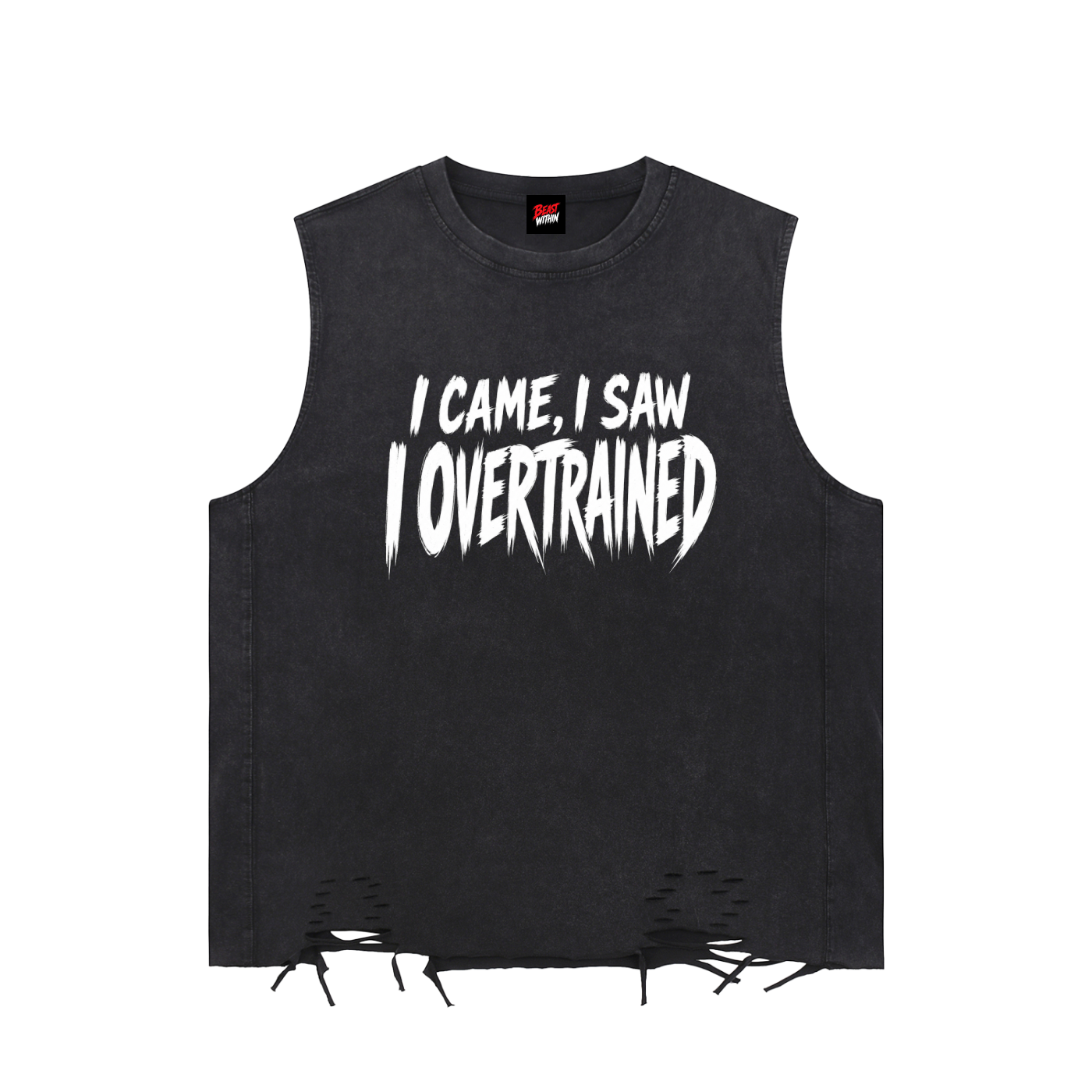 Snow Washed Raw-Hem Tank