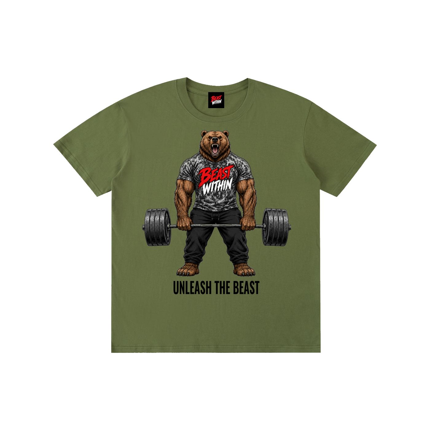 Deadlifting Trenbear Cotton Tee