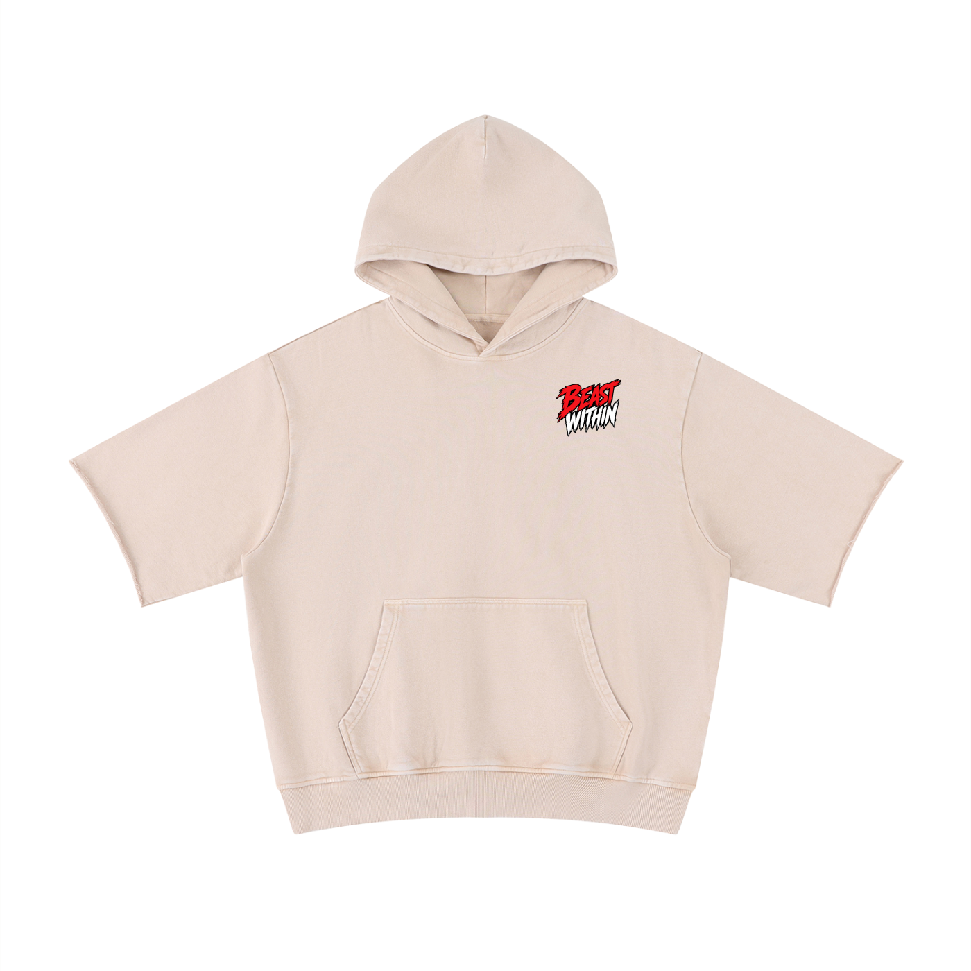 Mineral Wash Short Sleeve Hoodie
