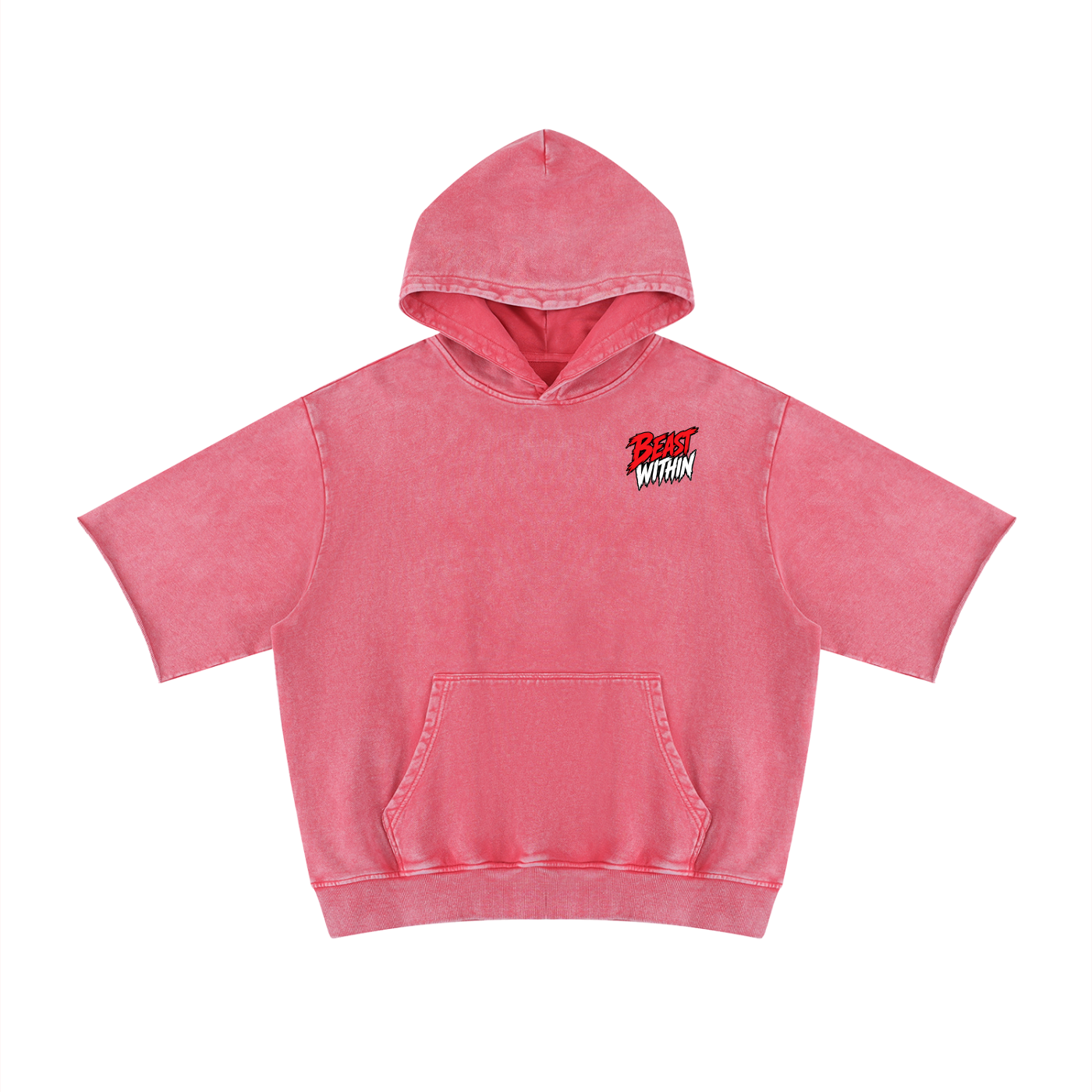 Mineral Wash Short Sleeve Hoodie