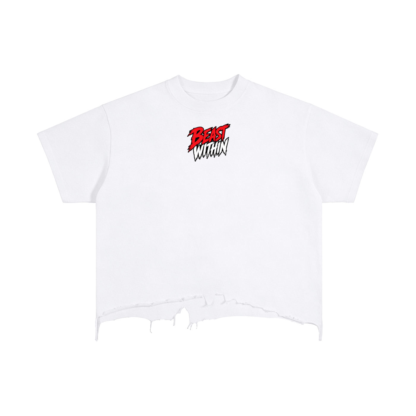 Deadlifting Trenbear Distressed Hem Cotton Tee