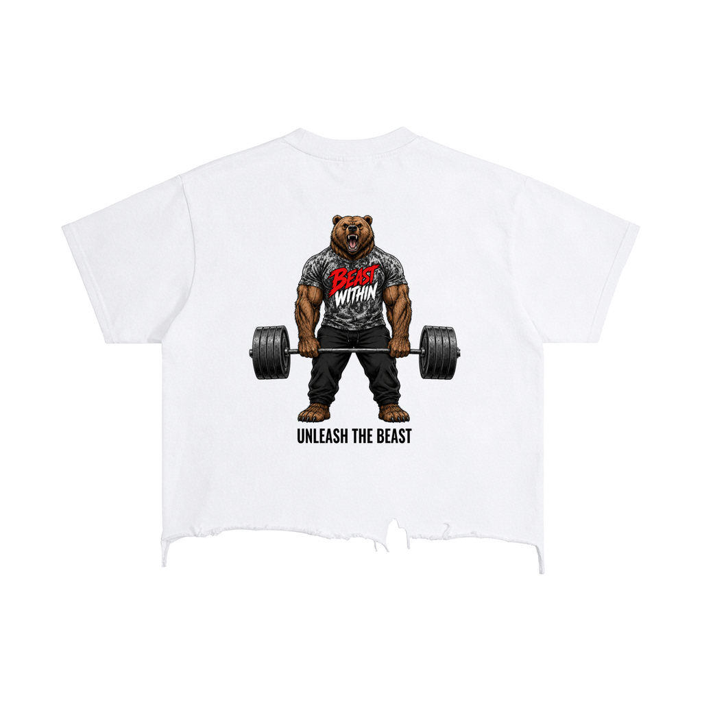 Distressed Hem T-Shirt - Deadlifting
