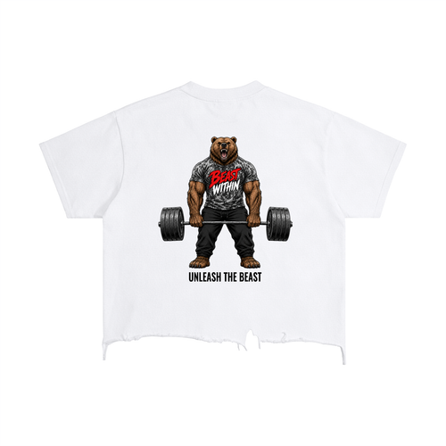 Distressed Hem T-Shirt - Deadlifting