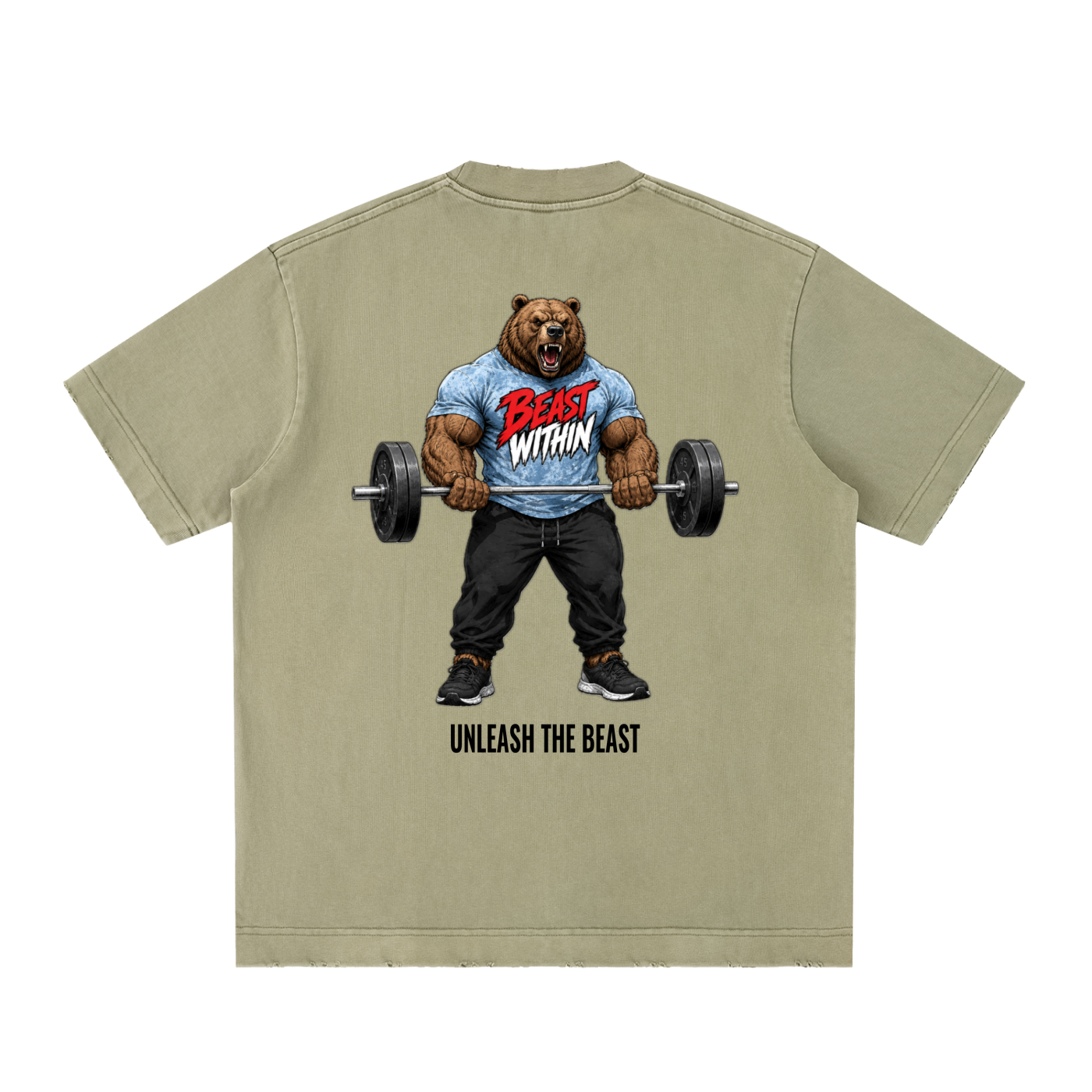 Heavyweight Frayed T-Shirt - Curling