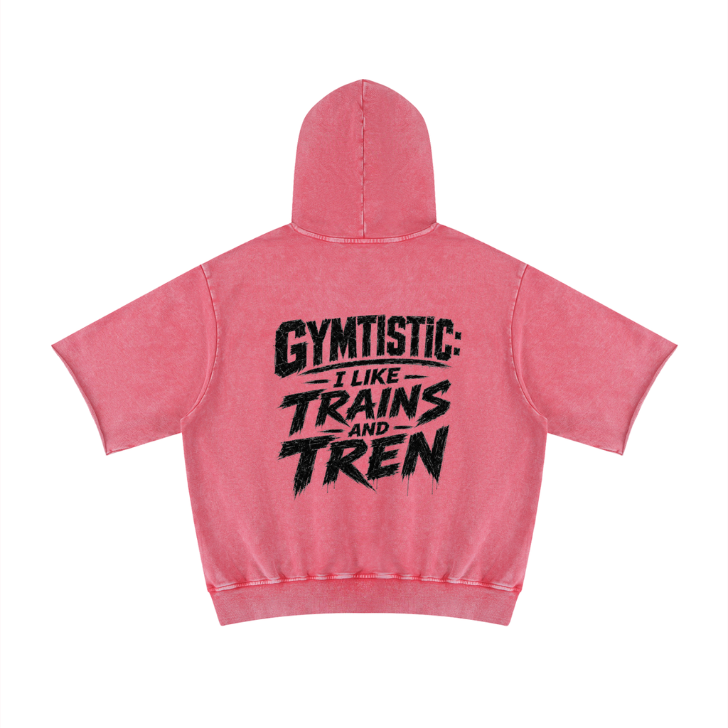 Mineral Wash Short Sleeve Hoodie