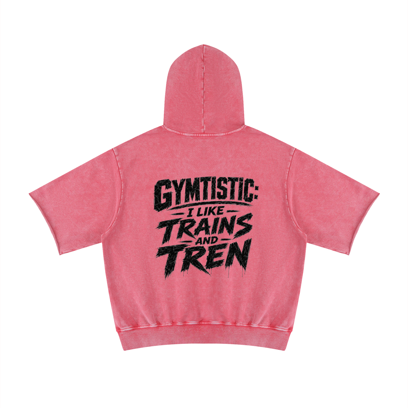 Mineral Wash Short Sleeve Hoodie